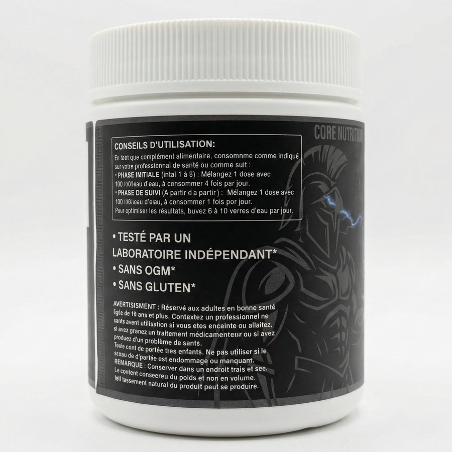 Scoop et texture de la créatine Core Nutrition